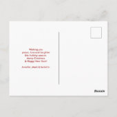 Vintager Zug Winterweihnachtszene Postkarte (Rückseite)