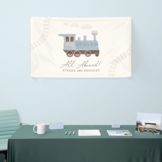 Vintager Zug zum Geburtstag Banner (Messeveranstaltung)