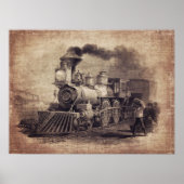 Vintager Zugdruck für Möbeldecoupage Poster (Vorne)