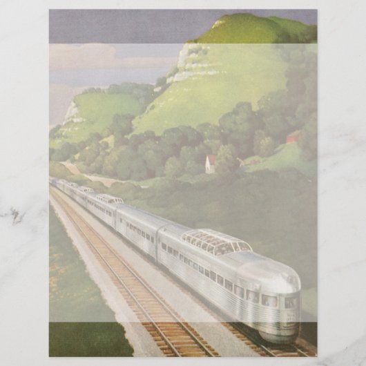 Vintager Zugurlaub, Lokomotive im Land (Vorderseite)