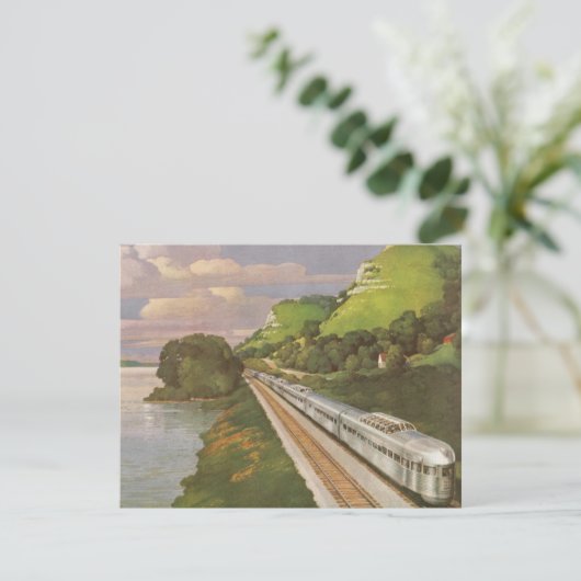 Vintager Zugurlaub, Lokomotive im Land (Stehend Vorderseite)