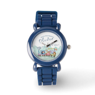 Vintager Zugverkehr Geburtstagswasser Foto Armbanduhr