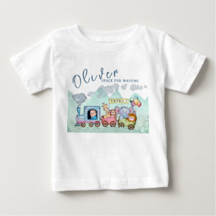 Vintager Zugverkehr Geburtstagswasser Foto Baby T-shirt
