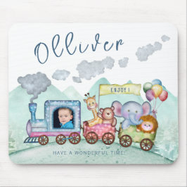 Vintager Zugverkehr Geburtstagswasser Foto Mousepad