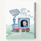 Vintager Zugverkehr Geburtstagswasser Foto Notizblock (Rückseite)