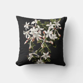 Vintager Zweig der weißen Azaleen im Blühen Kissen