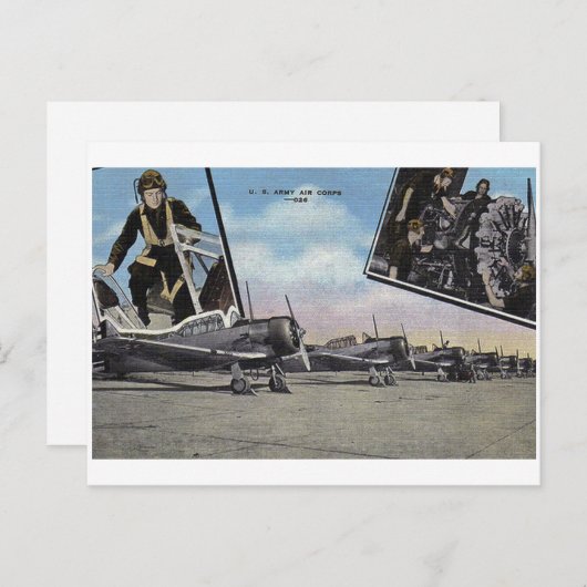 Vintager Zweiter Weltkrieg - Post-Aviation Postkarte (Vorne/Hinten)