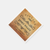 Vintages 00. Geburtstagsdesign Serviette (Ecke)