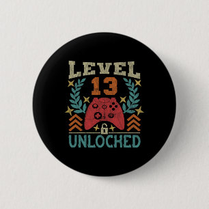 Vintages 13. Geburtstagsgeschenk 13 Jahre Junge Gi Button