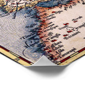 Vintages 1572 Map of Europe Poster (Ecke)