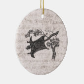 Vintages 1800s Fliegen-Eichhörnchen - Keramikornament (Rechts)