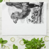 Vintages 1800s Kamel - ägyptische Kamel-Schablone Geschirrtuch (Gefaltet)