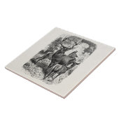 Vintages 1800s rote fliese (Seite)