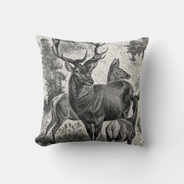 Vintages 1800s rote kissen (Vorderseite)