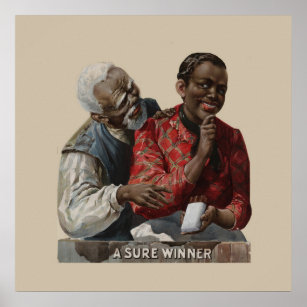 Vintages 1895 Zigarren-Ad-Afrikanisches Amerikanis Poster