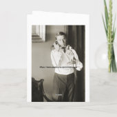 VINTAGES 1900 FOTO TELEFON MANN GEBURTSTAG CARD FU KARTE (Rückseite)