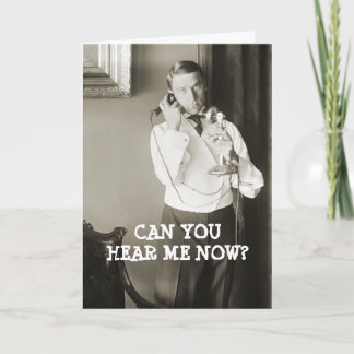 VINTAGES 1900 FOTO TELEFON MANN GEBURTSTAG CARD FU KARTE