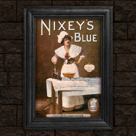 Vintages 1903 Wäschereiwerbung-Plakat Poster