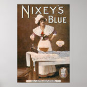 Vintages 1903 Wäschereiwerbung-Plakat Poster (Vorne)