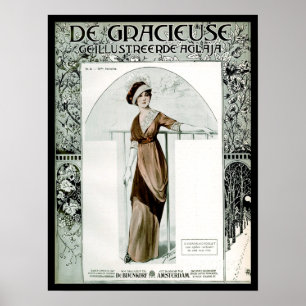 Vintages 1907 Franzose-Mode-TitelseiteKRW Poster