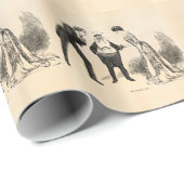 Vintages 1907 Gibson-Mädchen-Weihnachten - Geschenkpapier (Rolleneckpunkt)