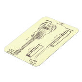 Vintages 1911 Akustikgitarrespatent Magnet (Linke Seite)