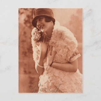 Vintages 1920er Flapper Girl Postkarte