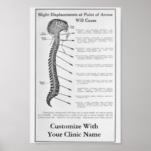 Vintages 1921 Chiropractic Ad Art Poster individua