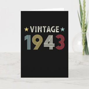 Vintages 1943 80. Geburtstagsgeschenk 80 Jahre alt Karte