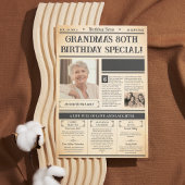 Vintages 1945 80. Geburtstagspopster - Personalisi Feiertagskarte