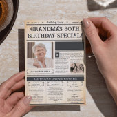 Vintages 1945 80. Geburtstagspopster - Personalisi Feiertagskarte