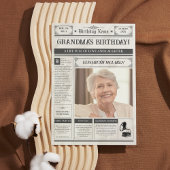 Vintages 1945 Zeitungs-80. Geburtstagspopster Feiertagskarte