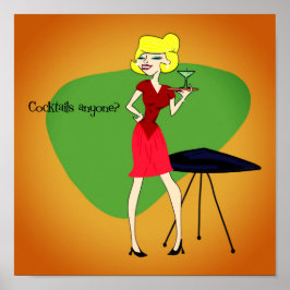 Vintages 1950 Inspiriertes Cocktailposter Poster