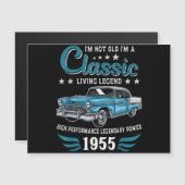 Vintages 1955 Geburtstagsklassikwagen für Legenden Magnetkarte (Vorne/Hinten)