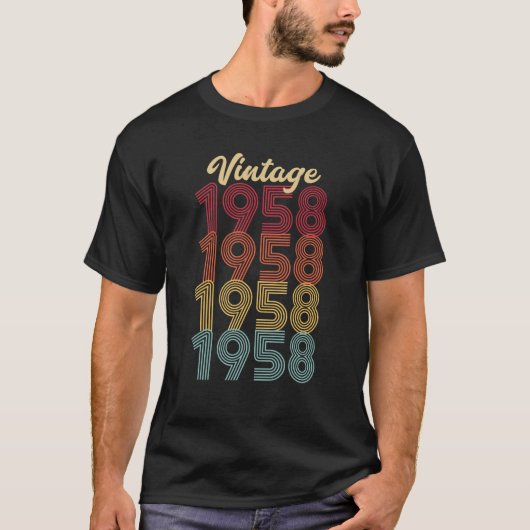 Vintages 1958 Geburt Geschenk 1958 64. T-Shirt (Vorderseite)