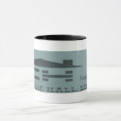 Vintages 1959 Mittelalter Moderne Tasse - blau (Zentrum)