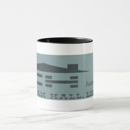Vintages 1959 Mittelalter Moderne Tasse - blau (Zentrum)