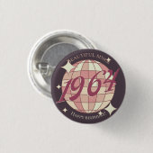 Vintages 1964 60. Geburtstagsretro lila Button (Vorne & Hinten)