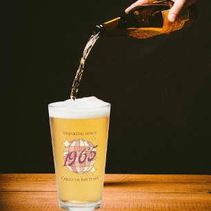 Vintages 1965 60. Geburtstagsbier Glas