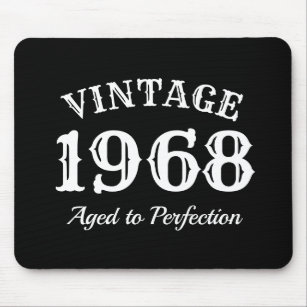 Vintages 1968 Alter bis Perfektion 50. Geburtstags Mousepad