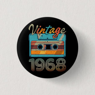 Vintages 1968 Kassettenband Retro 55. Geburtstag 5 Button