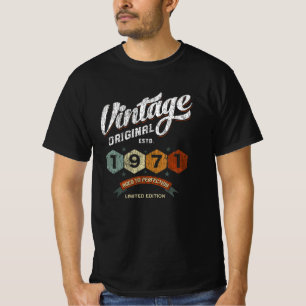 Vintages 1971 Tag im Alter von 50 Jahren T-Shirt
