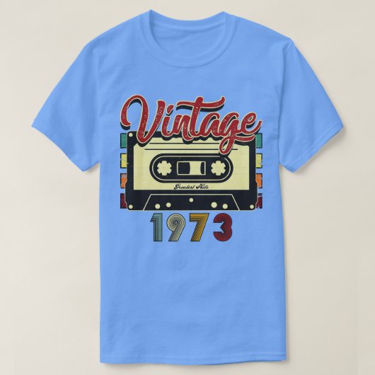 Vintages 1973 Bestes Kassettenband T-Shirt (Design vorne)