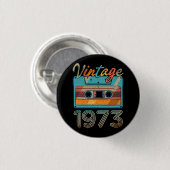 Vintages 1973 Kassettenband Retro 50. Geburtstag 5 Button (Vorne & Hinten)