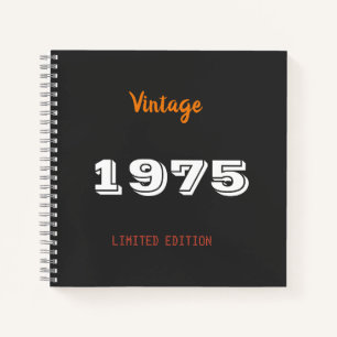 Vintages 1975 Limited Edition Notebook - Retro 50. Notizblock