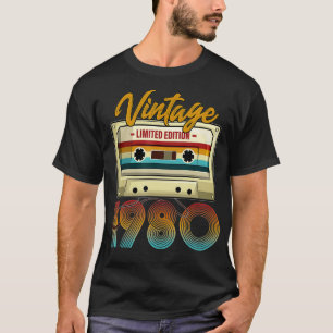 Vintages 1980 42. Geburtstagskassettenband für Män T-Shirt