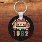 Vintages 1982 Geburtstagskassettenband Schlüsselanhänger (Vorderseite)