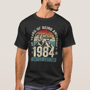 Vintages 1984 40. Geburtstagsrücklauf 40 Jahre alt T-Shirt