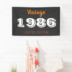 Vintages 1986 Limited Edition 40. Geburtstagsbanne Banner