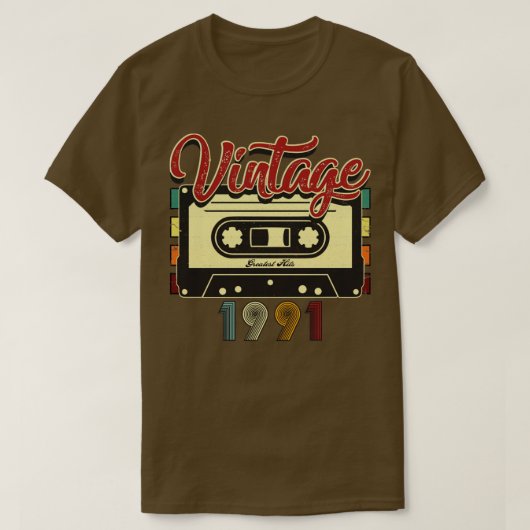 Vintages 1991 Bestes Kassettenband T-Shirt (Design vorne)